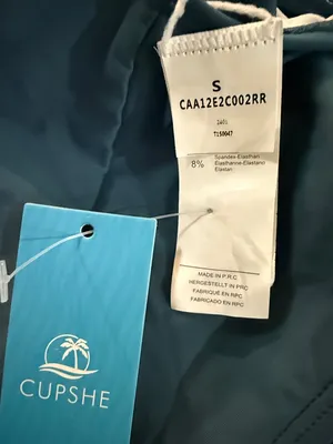 Cupshe Teal Encounter Under The Waves Crossback One Piece Swimsuit Size S thumbnail 4