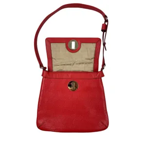 Kate Spade York Street Noel Double Vanessa Red Leather Shoulder Handbag OS thumbnail 7