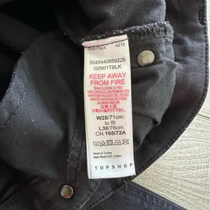 Topshop Jaimie High Waist Black Skinny Jeans thumbnail 5