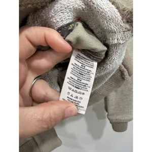 Free People 1970 Mixed Media Utility Jacket Green Hooded Elbow Patches Small thumbnail 4