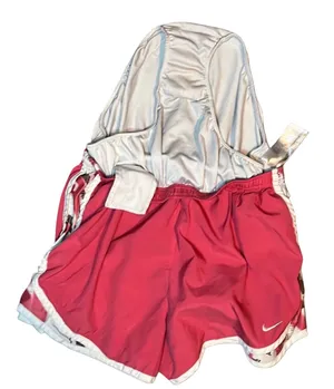 Nike Pink Gym Shorts with Side Panel Graphics thumbnail 4