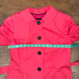 Banana Republic Pink Y2K Style Belted Trench Coat thumbnail 13
