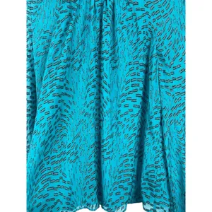 Lilly Pulitzer Silk Metallic Shimmer Blouse M Teal Long Sleeve Sheer Lined Top thumbnail 5