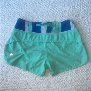 Lululemon Speed‎ Short 4-Way Stretch Menthol / Brush Strokes Harbor Blue 2 thumbnail 5