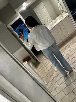 Express White Cropped Jacket thumbnail 2