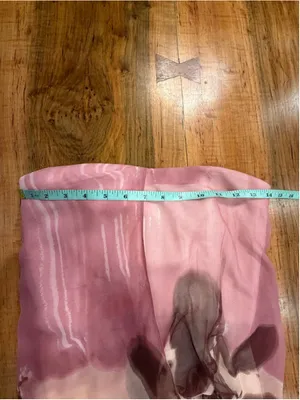 Rubber Ducky Silk Midi Dress Strapless Corset Bustier Asymmetrical Glam Pink Sma thumbnail 7