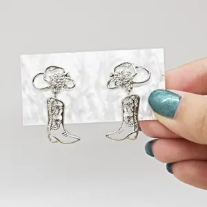 Kentucky Derby Cowgirl Boot Earrings thumbnail 6