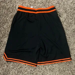 Nike Black and Orange Athletic Shorts with Elastic Waistband thumbnail 4