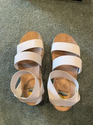 Maui island white platform strappy sandals thumbnail 2