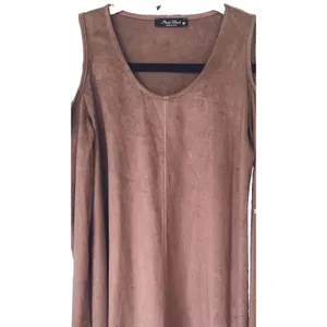 Final Touch Faux Suede Tunic Dress Medium M Brown Cold Shoulder Long Sleeve Fall thumbnail 2