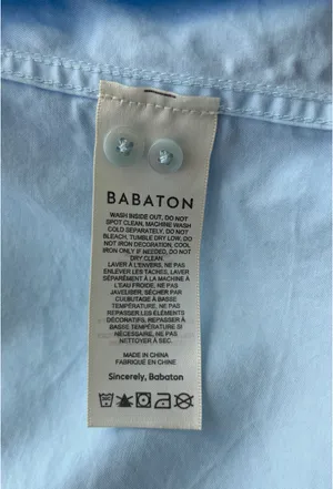 Aritzia Babaton Women’s Utility Shirt Vintage Villa Blue Size Medium thumbnail 5