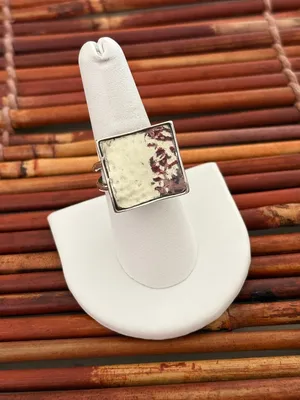Silpada Square Hammered Sterling Silver Ring 7.5 thumbnail 3