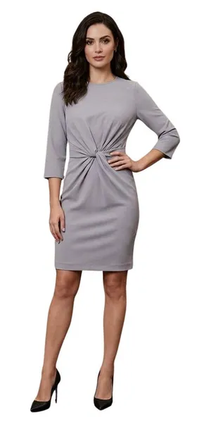 Asos Gray 3/4 Sleeves Mini Dress, US6 thumbnail 1
