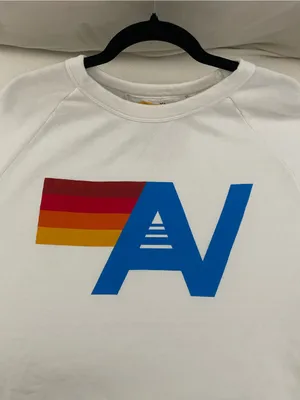 Aviator Nation NEW Logo Relaxed Fit Unisex Crew Sweatshirt White Size XL thumbnail 6