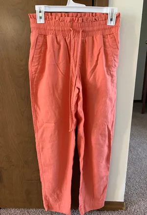 New Day Coral Linen pants thumbnail 1