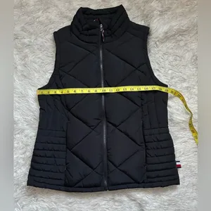 Tommy Hilfiger Black Quilted Vest Jacket Size M thumbnail 13