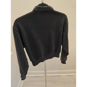 ​Victoria's Secret Bling Rhinestone Size M Crop Quarter Zip Sweatshirt Womens thumbnail 6