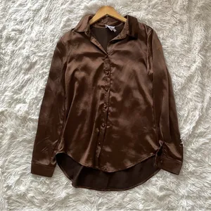 Princess Polly Vintage Vibes silky shirt dress thumbnail 2