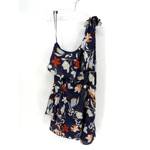 Parker Moon Dance Shift Dress Womens M Navy Floral Boho Romantic Feminine Party thumbnail 4