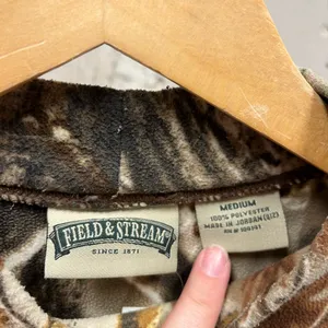 Field Stream Vintage Camouflage Camo Print Fleece Mock Neck Pullover Sweatshirt thumbnail 3