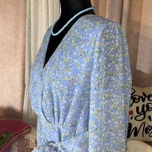 Size XL Long Sleeve Floral Ruffled Dress thumbnail 6
