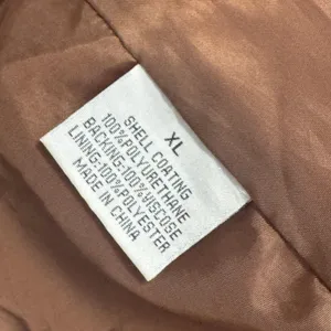 Bagatelle Womens Faux Leather Moto Biker Jacket Brown XL Banded Collar Full Zip thumbnail 10