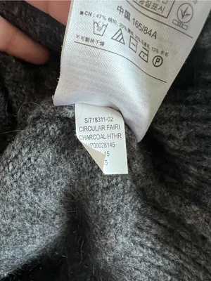 GAP Women's Circular Fair Isle Sweater Heather‎ Charcoal Fisherman Nordic Winter thumbnail 5