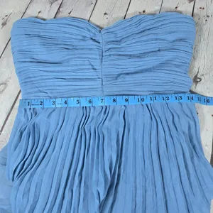 Lulus Seriously Sensational Light Blue Strapless Tiered Maxi Dress M NEW thumbnail 11