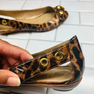 Stuart weitzman chitchat leopard printed‎ ballets flats open toe 8M thumbnail 11
