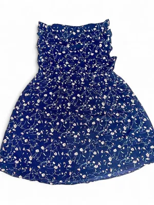 SheIn Navy with Daisy Print Maternity Sun Dress thumbnail 2