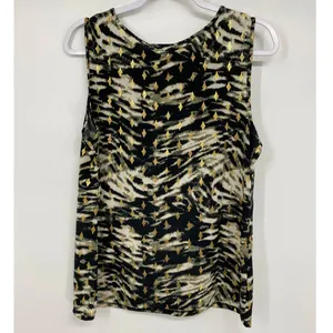 By Design Womens Black Gold Sleeveless Animal Print Blouse NEW Size Large thumbnail 11