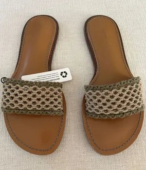 Rag & Bone Melrose slide flat sandals in Khaki green, Size EU38.5/US8.5, NWY thumbnail 1