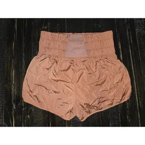 Free People Movement Shorts High Waist Brushed Apricot Women's Small thumbnail 2