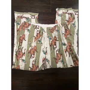 Vintage Horse Racing Jockey Print High-Waisted Pants Women's XL Equestrian thumbnail 2