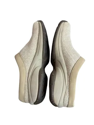 Merrell Oatmeal Canvas On Clogs Mules Slides Comfort Lightweight Size 7 Women's thumbnail 8