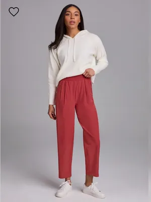 RBX Women's Smocked Waist Wide-Leg Track Pants in Garnet thumbnail 2