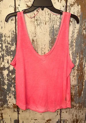 Free People Moement lightweight activewear tank top bright coral size XS thumbnail 1