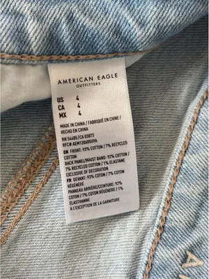 Vintage Y2K American Eagle Low Rise Distressed Denim Cutoff Shorts size 4 thumbnail 6