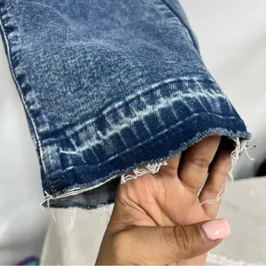 NWT a.n.a size 10p high rise straight Blue denim Jeans Distressed raw hem thumbnail 10