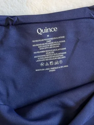 NWT Quince Italian Low-Rise Bikini Bottom in Deep Navy - Size: Medium thumbnail 3