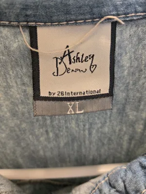 Laura Ashley Denim Womens XL Western Pearl Snap Button Denim Shirt Acid Wash Y2K thumbnail 3