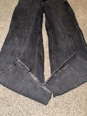 Hollister Curvy High-Rise Baggy Jeans Black Wash Size 0 Short thumbnail 5