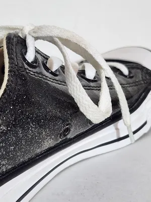 Converse Black Glitter Sparkle Sneakers Size 9.5 thumbnail 7