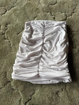 YMDUCH Women's Sexy High Waist Solid Tight Ruched Bodycon Mini Club Skirt thumbnail 3