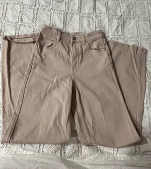 H&M Tan Jeans Wide-Leg thumbnail 1