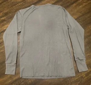 Vintage Miami Ink L/S Thermal Shirt Mens Med Gray Skull Graphic Print Y2K thumbnail 7