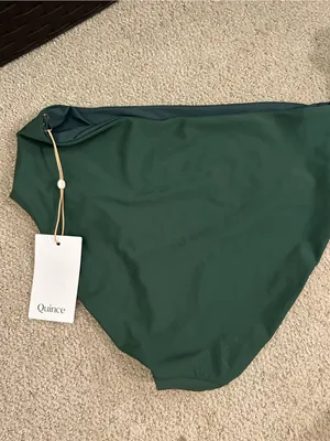 NWT Quince Italian high waist bikini bottoms palm large thumbnail 4