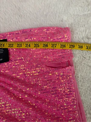 Lulus Bold Aesthetic Hot Pink Sequin Lace-Up Bodycon Mini Dress Size XS Mobwife thumbnail 8