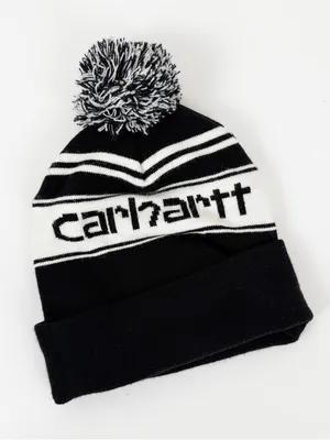 carhartt black white knit Pom Pom beanie thumbnail 2