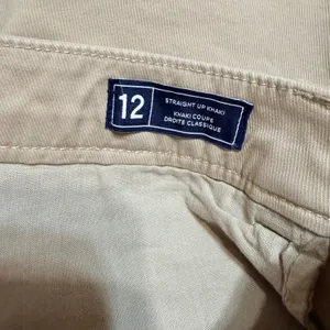 Gap Everyday Straight Khaki Pants Tan Beige Mid Rise Stretch Size 12 815869-05 thumbnail 5